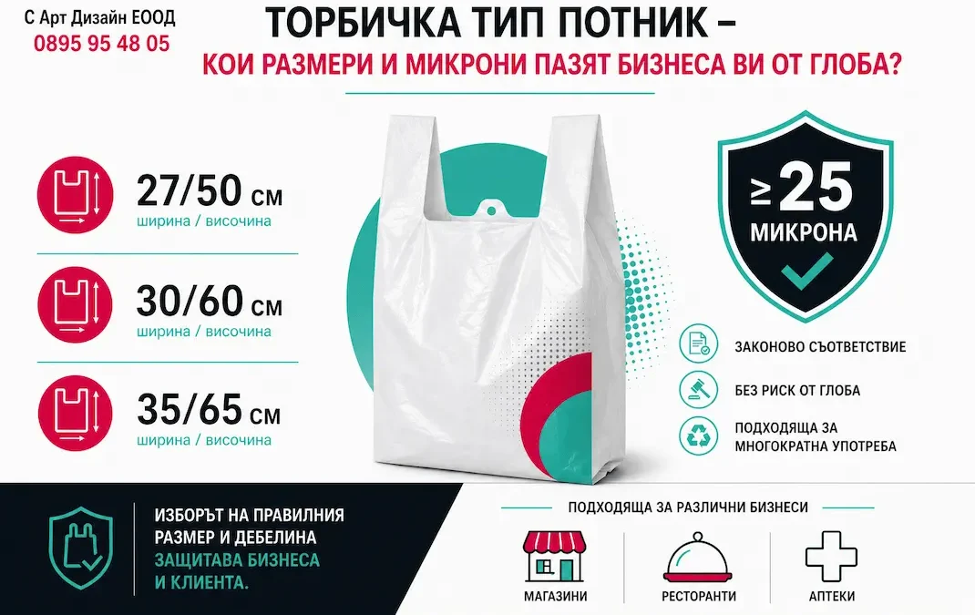 Торбичка тип „потник“: кои размери и микрони предпазват бизнеса ви от глоба